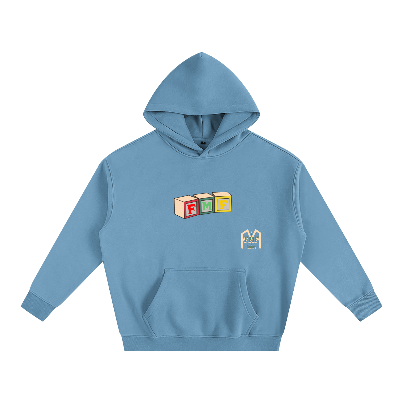 “Building Blocks #2” Oversize Fleeced Hoodie