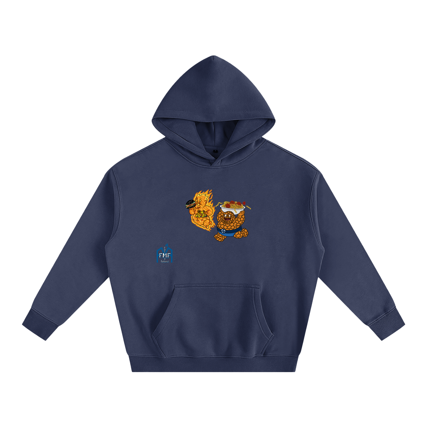“Hungry Duo” Oversize Fleeced Hoodie