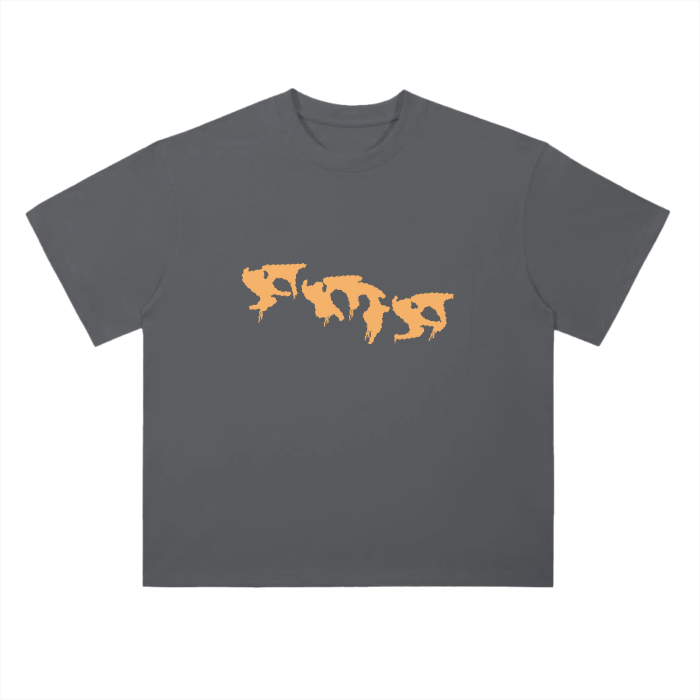 “Graffiti” (Orange) Drop Shoulder T-Shirt