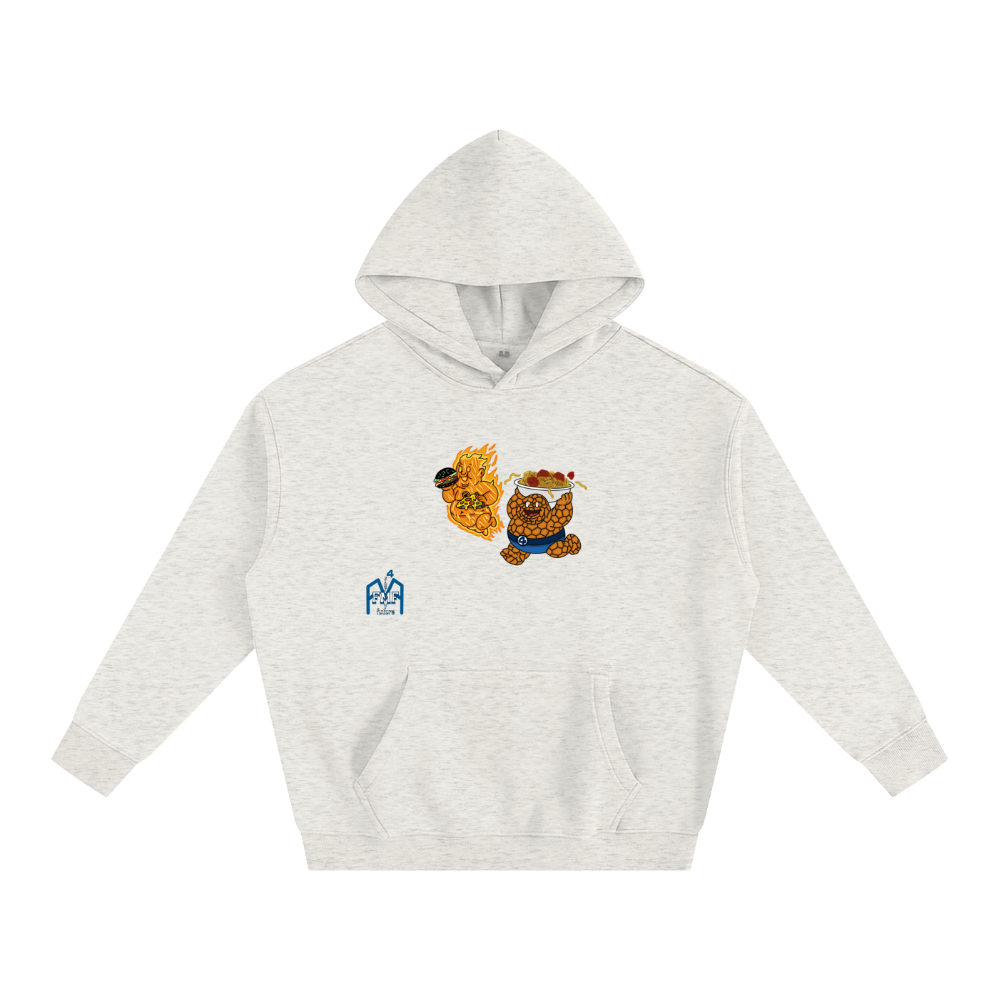 “Hungry Duo” Oversize Fleeced Hoodie