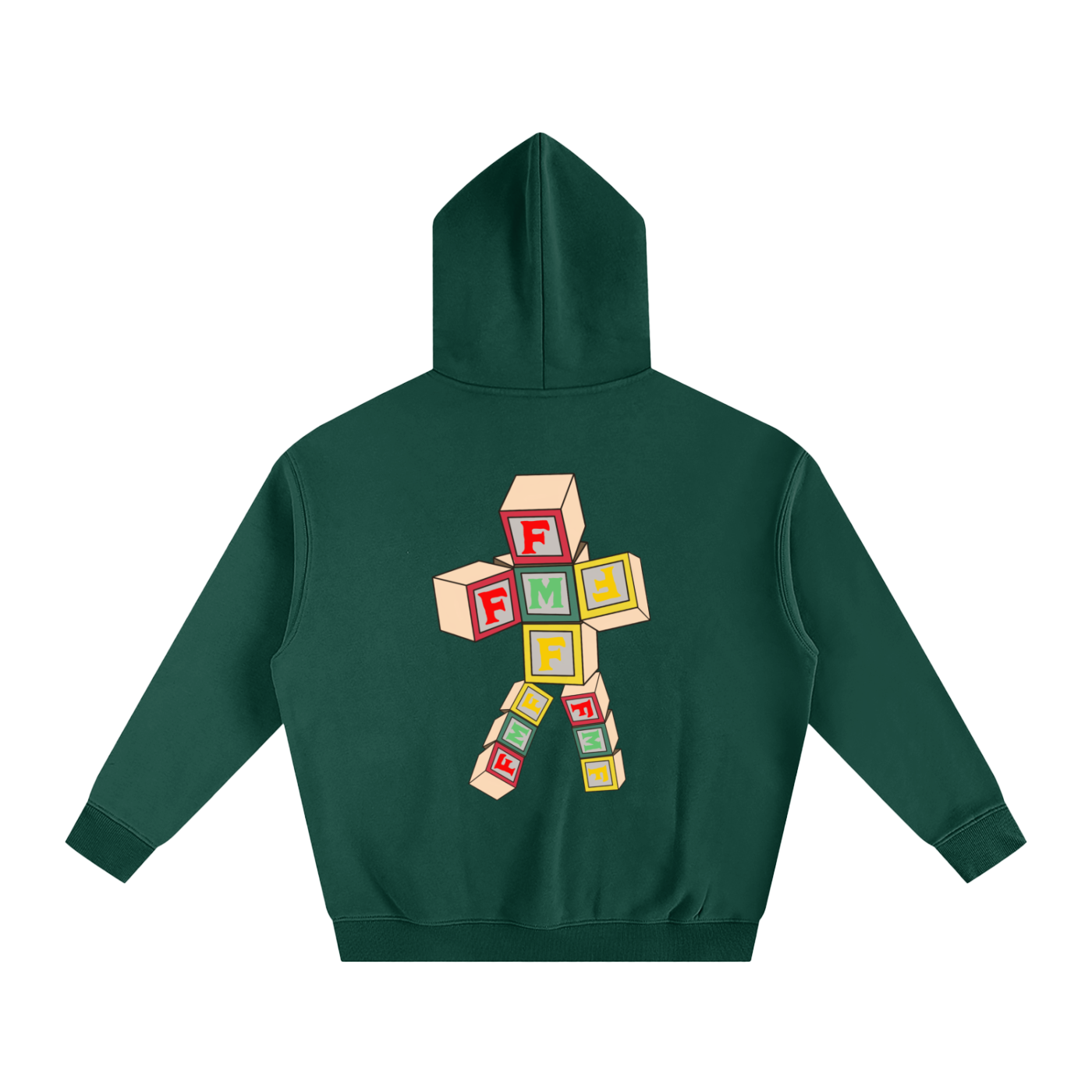 “Building Blocks #2” Oversize Fleeced Hoodie