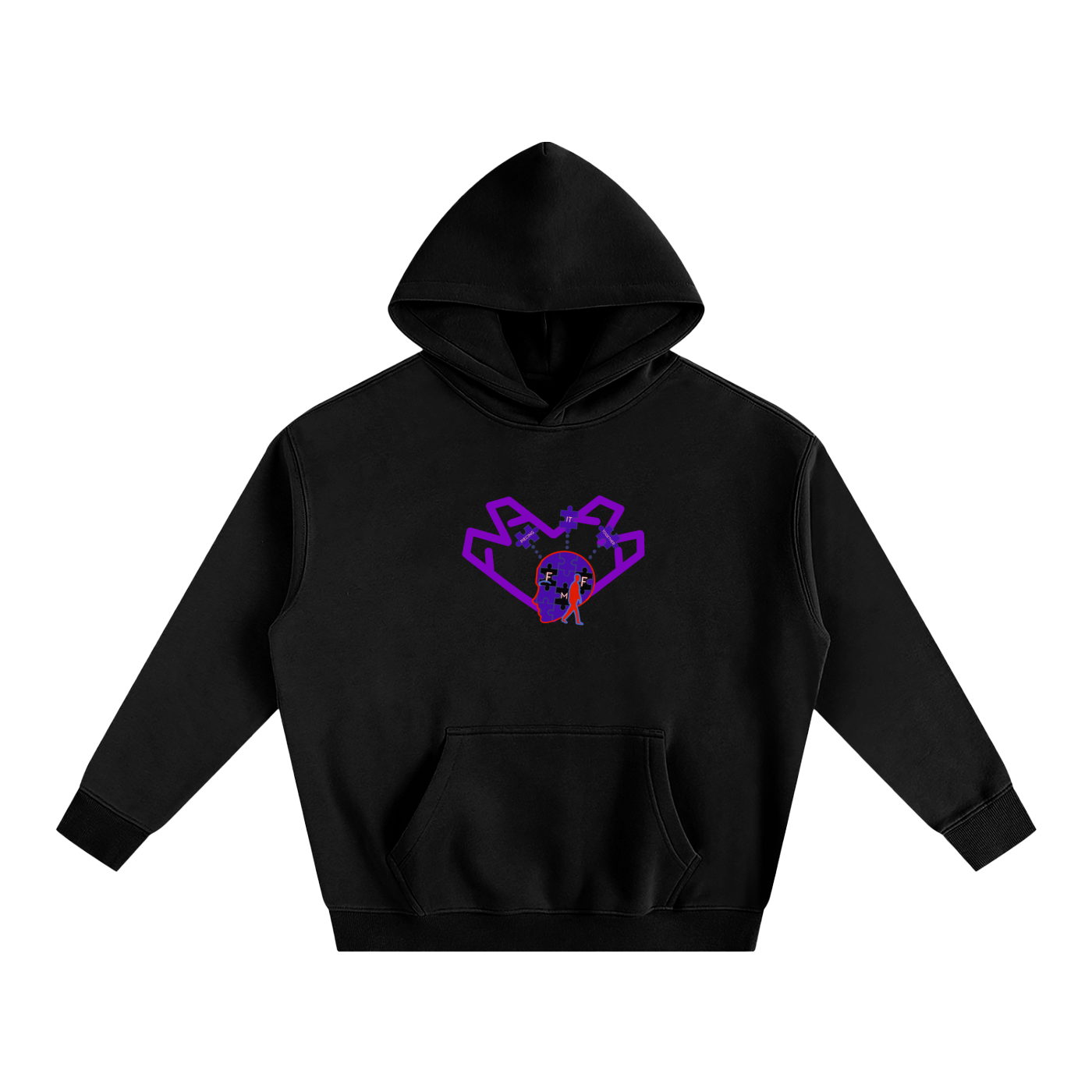“Purple Heart” Oversize Hoodie