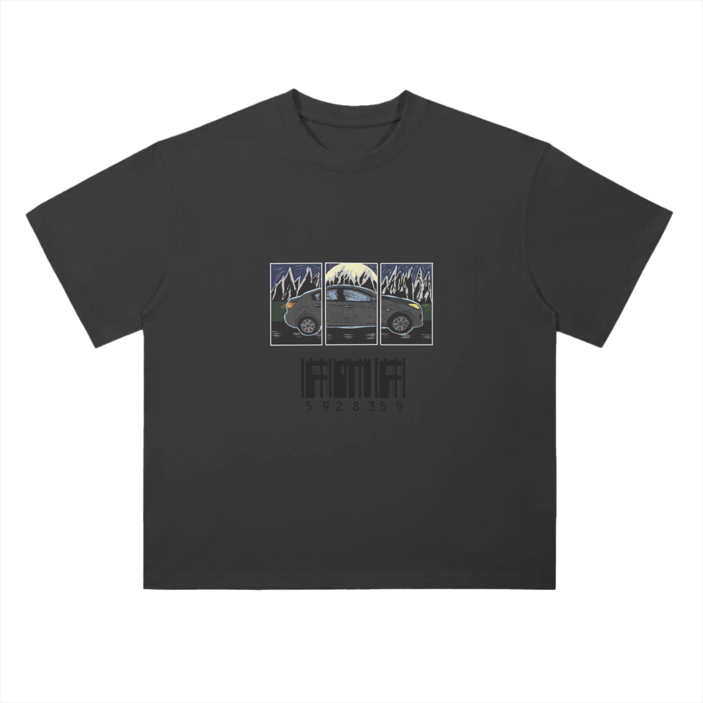 “Barcode” Drop Shoulder T-Shirt