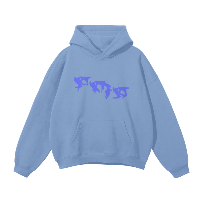 “Graffiti” (Blue) Oversized Hoodie