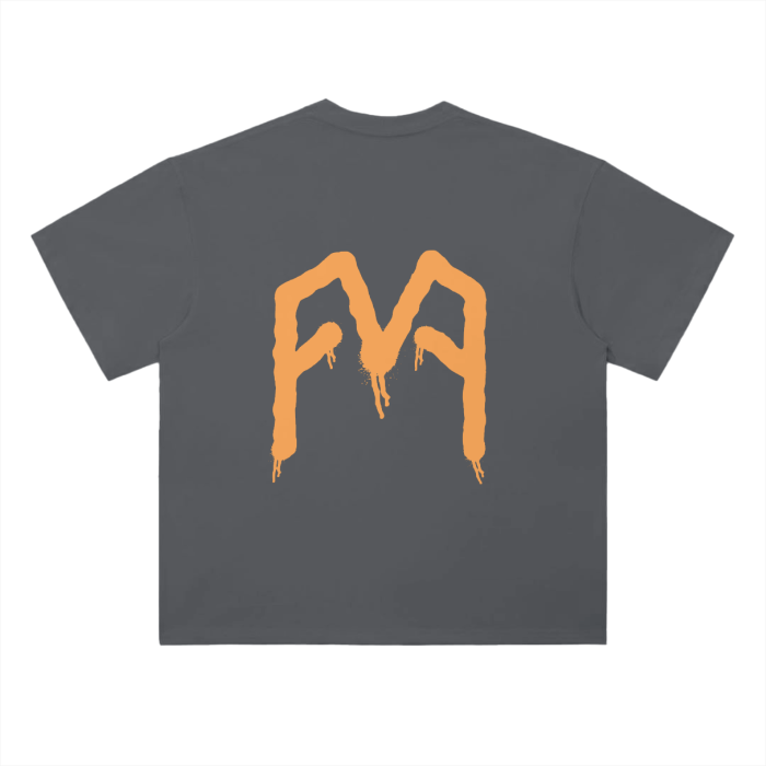 “Graffiti” (Orange) Drop Shoulder T-Shirt