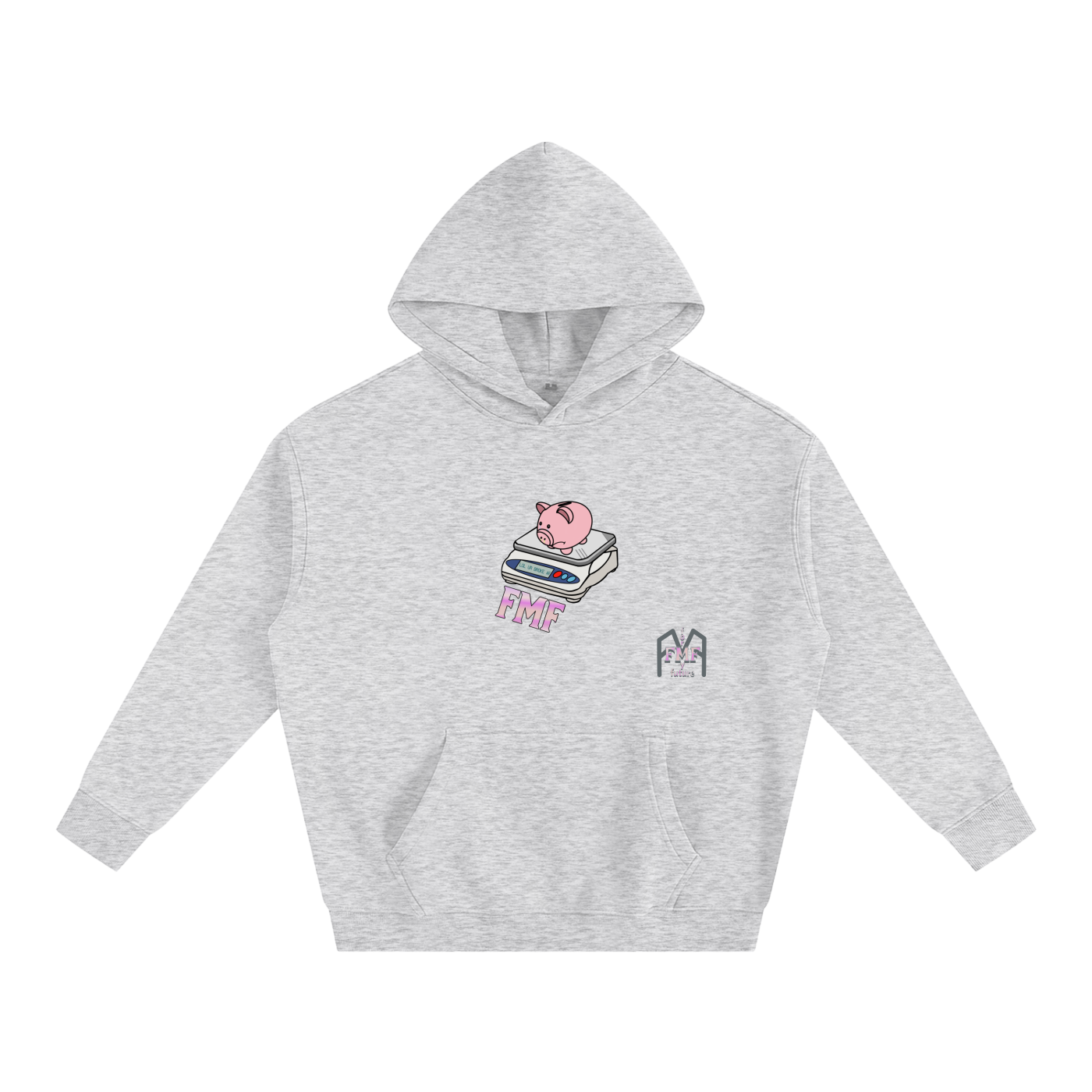 “Poor Piggy” Oversize Fleeced Hoodie