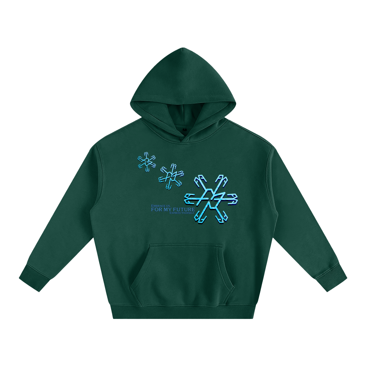 “Snowflakes” Oversize Fleeced Hoodie