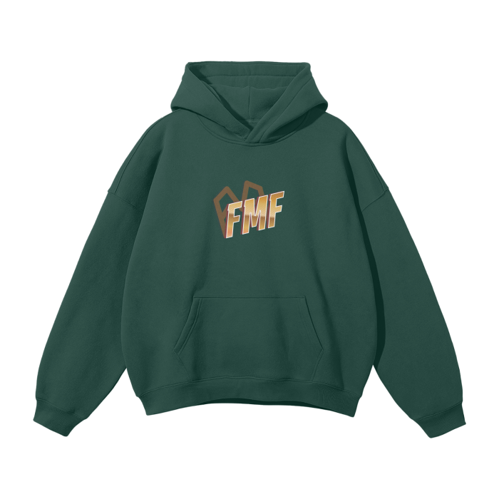 “FMF Shadows” (Brown) Oversized Fleece Hoodie