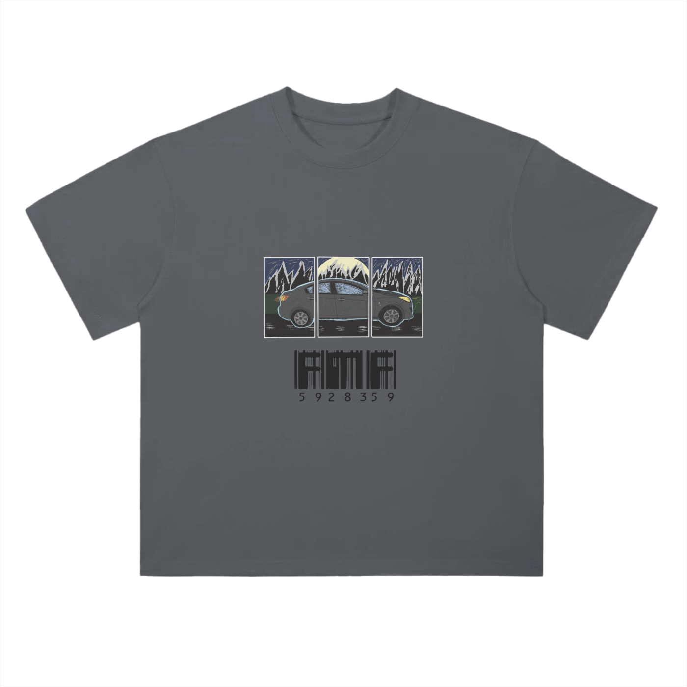 “Barcode” Drop Shoulder T-Shirt