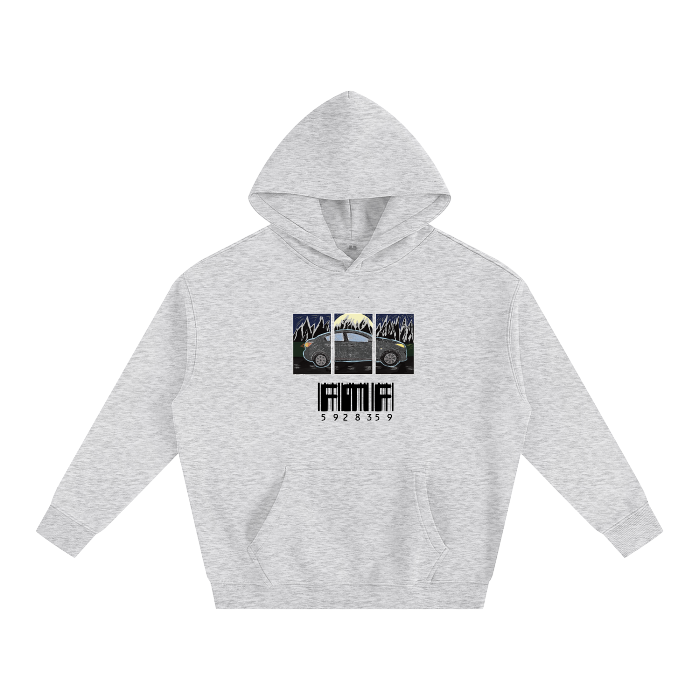 “Barcode” Oversize Hoodie