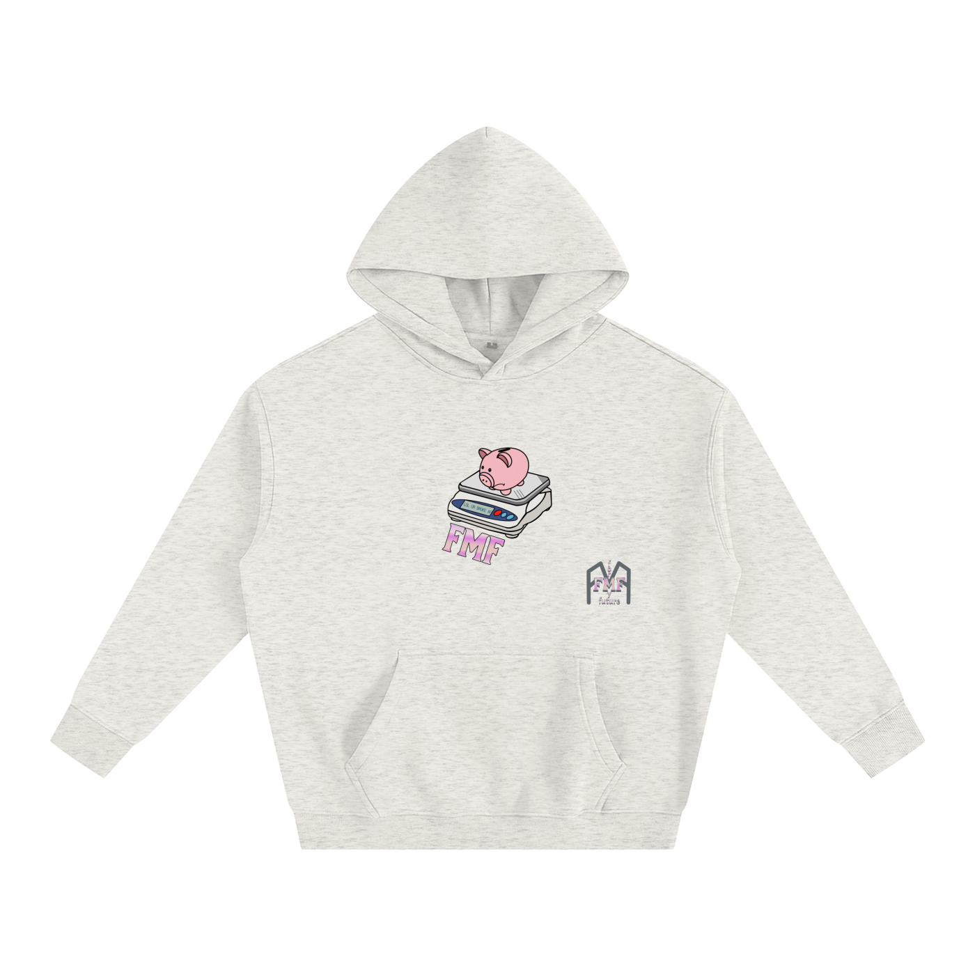“Poor Piggy” Oversize Fleeced Hoodie