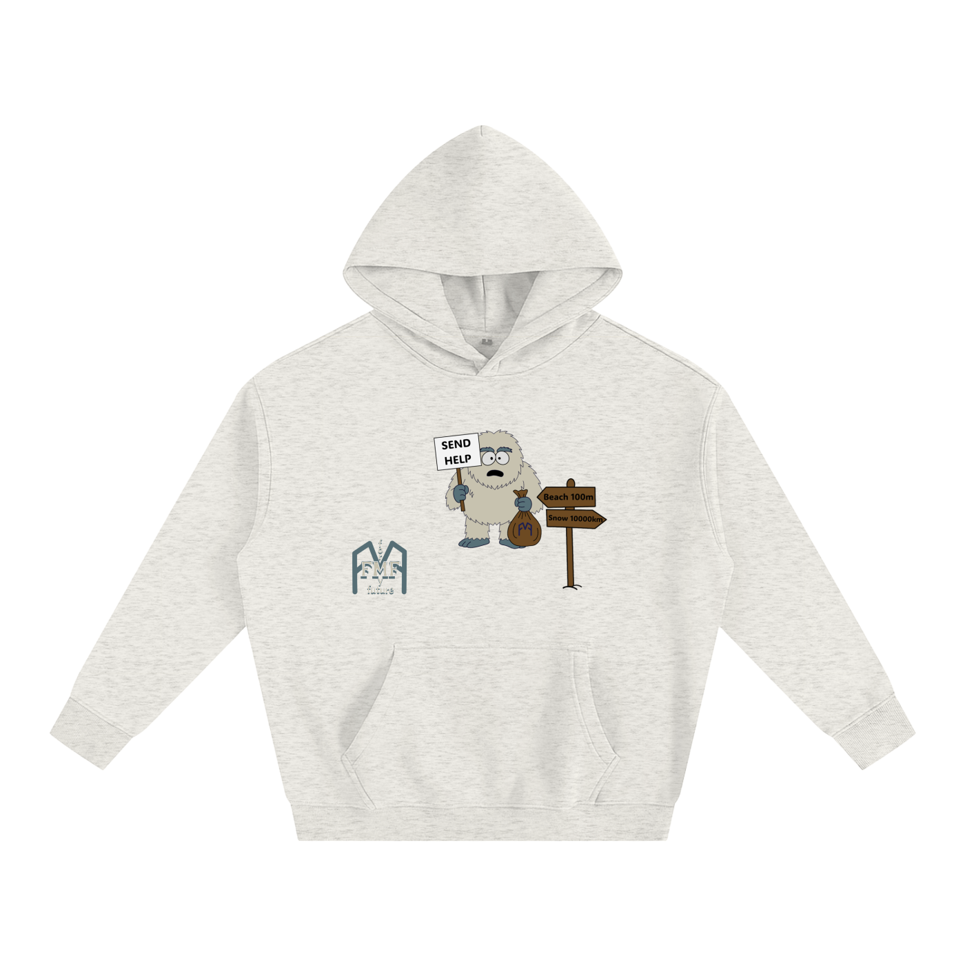 “Send Help” Oversize Fleeced Hoodie