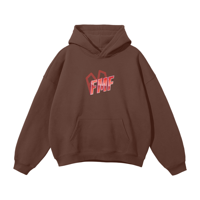 “FMF Shadows” (Red) Oversized Fleece Hoodie