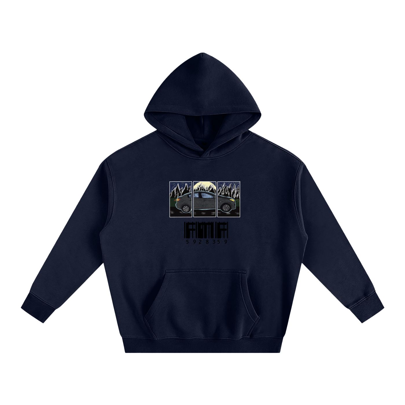 “Barcode” Oversize Hoodie