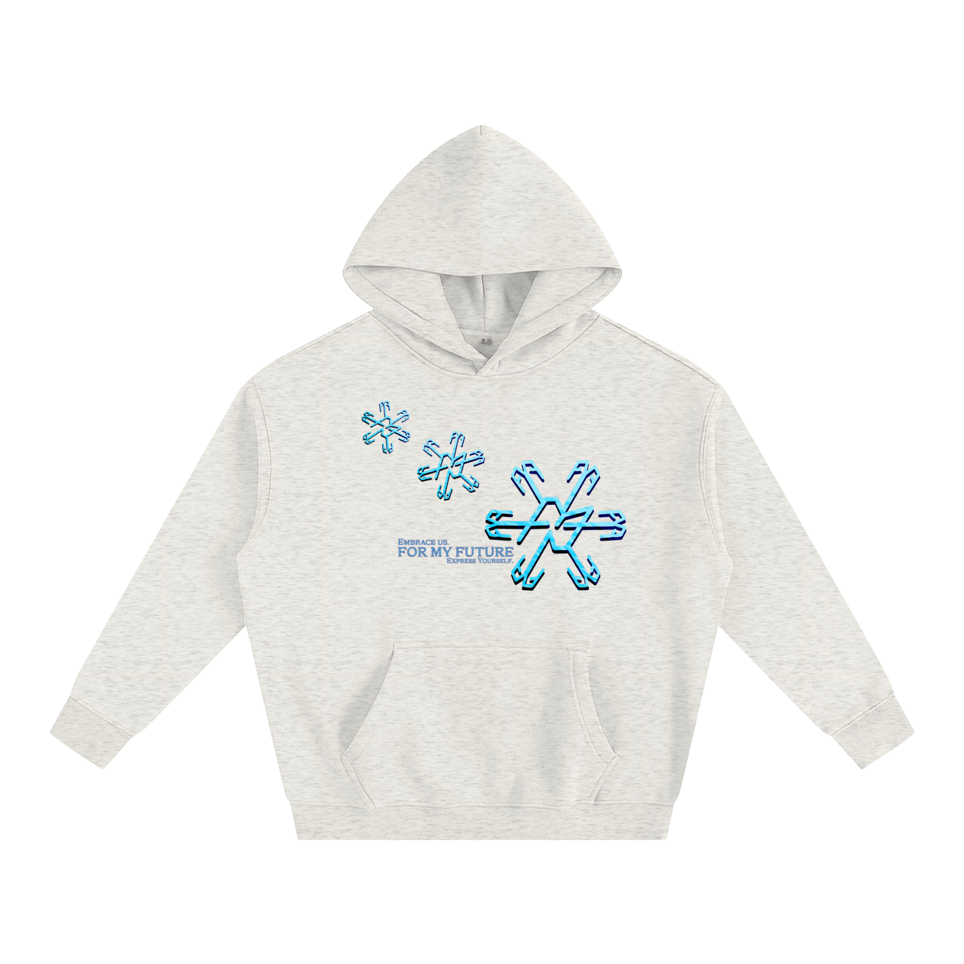 “Snowflakes” Oversize Fleeced Hoodie