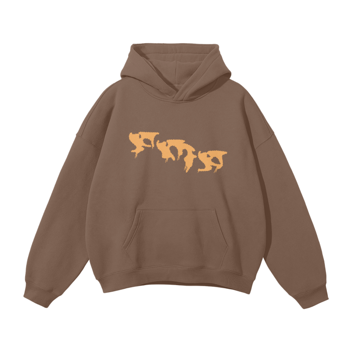 “Graffiti” (Orange) Oversized Hoodie