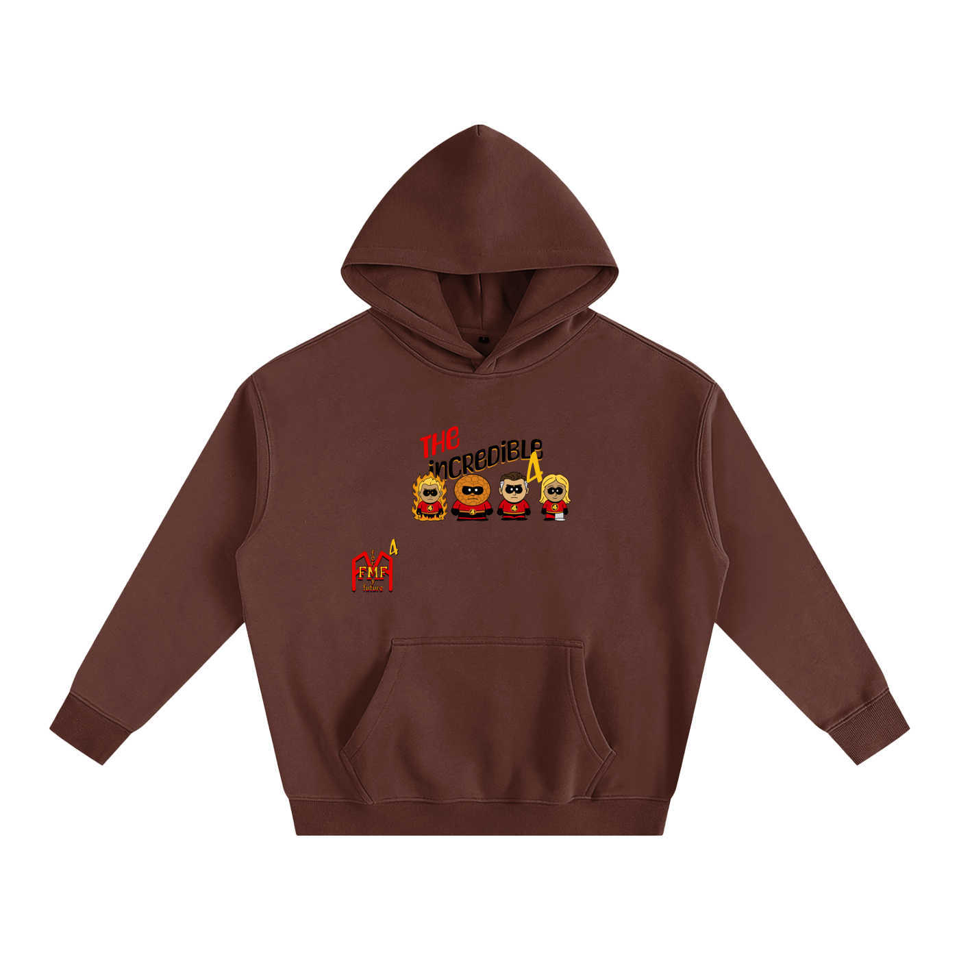 “The Incredible 4” Oversize Fleeced Hoodie