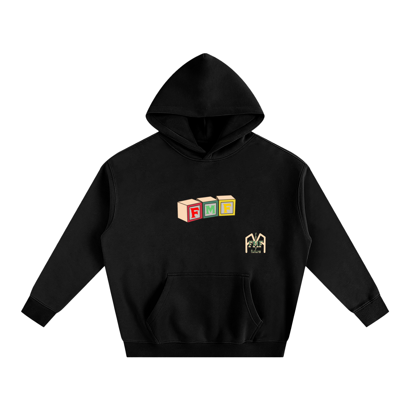 “Building Blocks #2” Oversize Fleeced Hoodie
