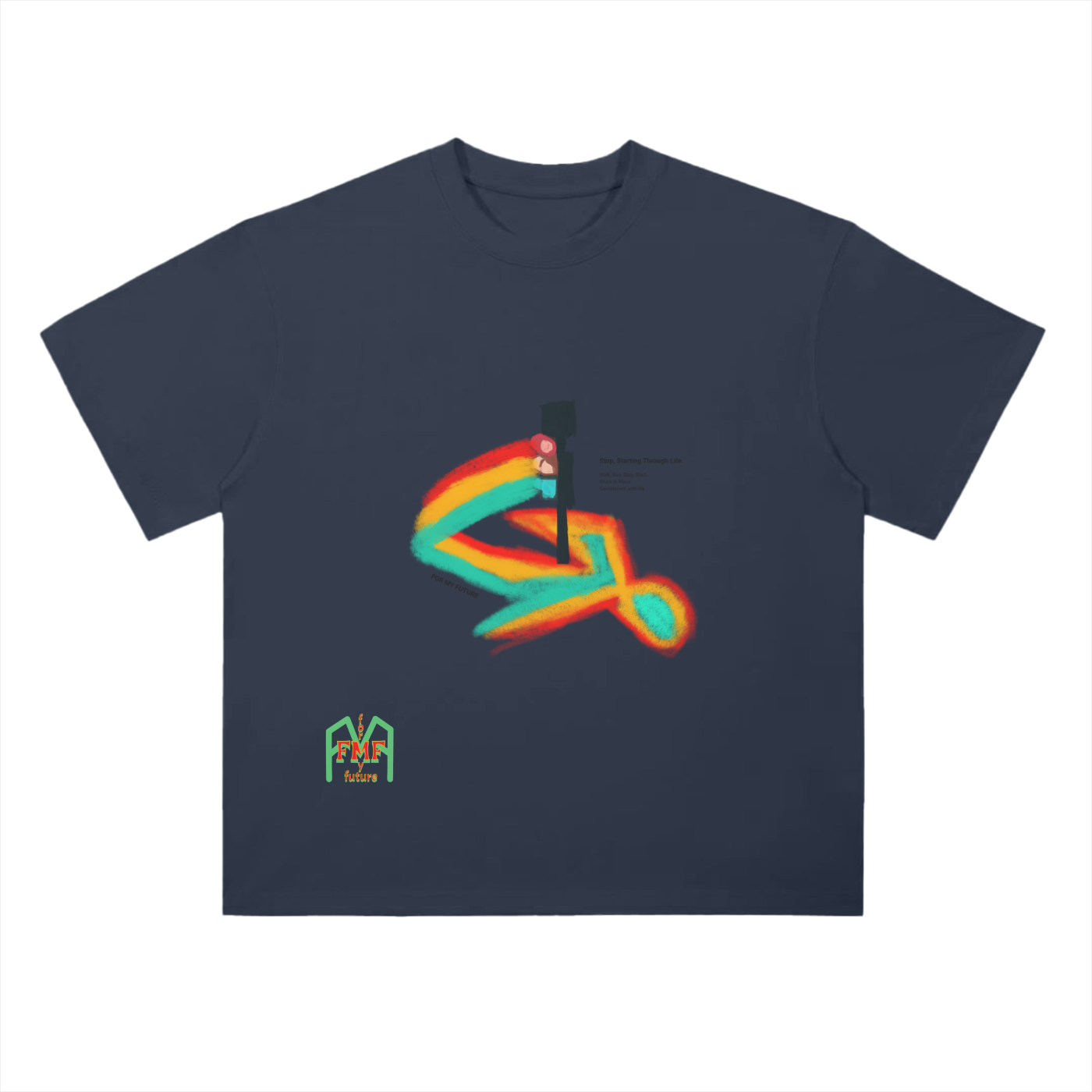 “Stop, Starting” Drop Shoulder T-Shirt