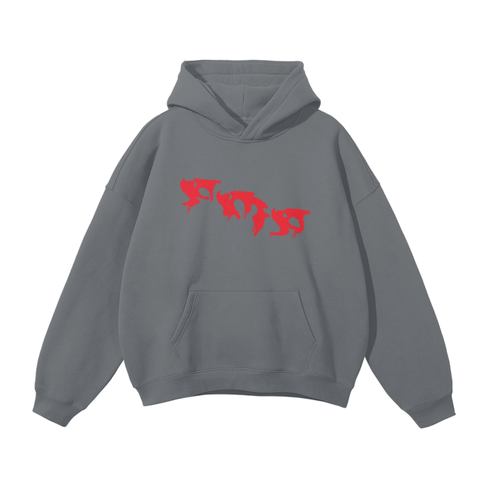 “Graffiti” (Red) Oversized Hoodie