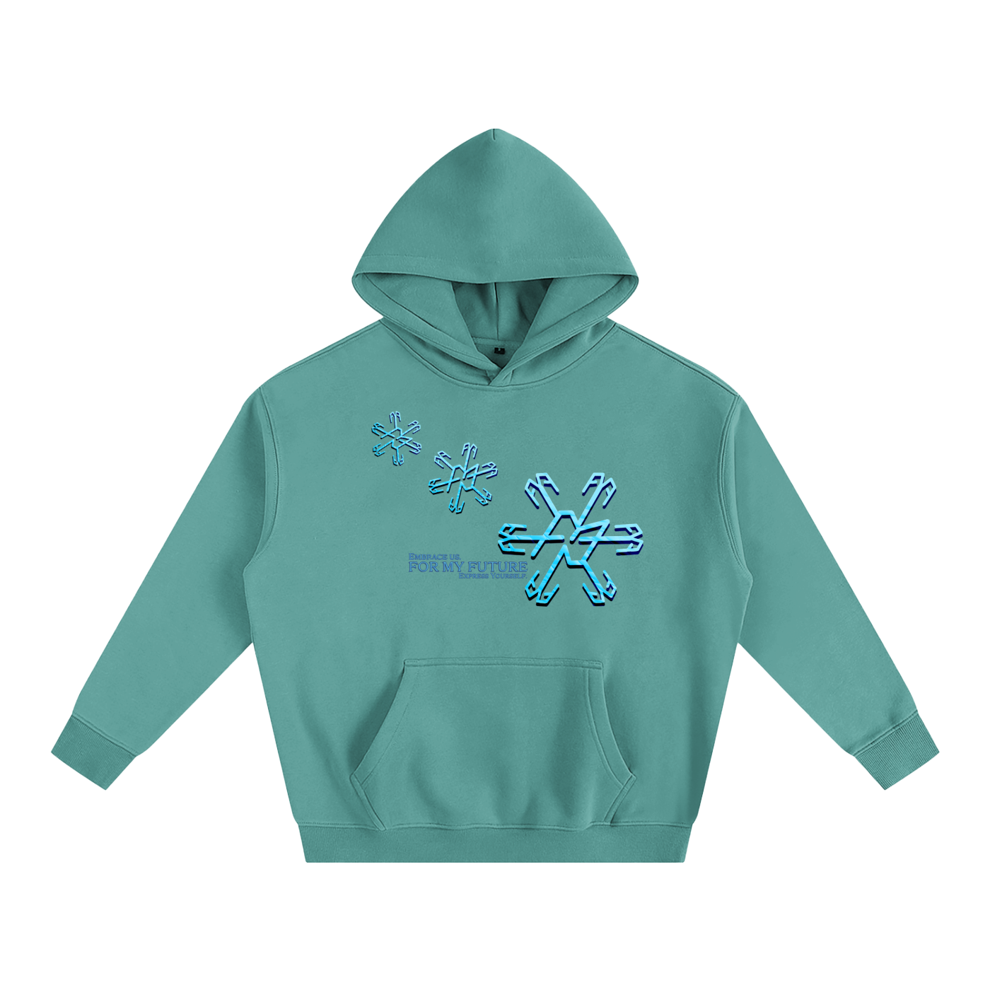 “Snowflakes” Oversize Fleeced Hoodie