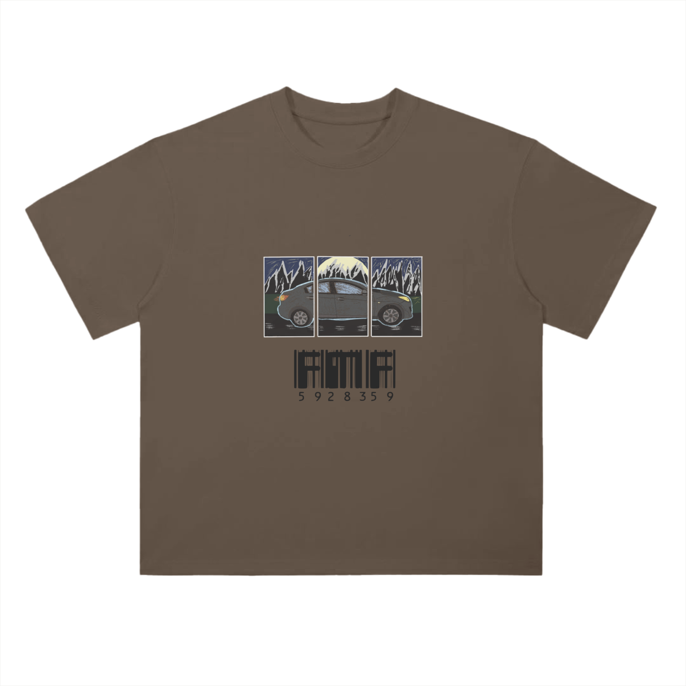 “Barcode” Drop Shoulder T-Shirt