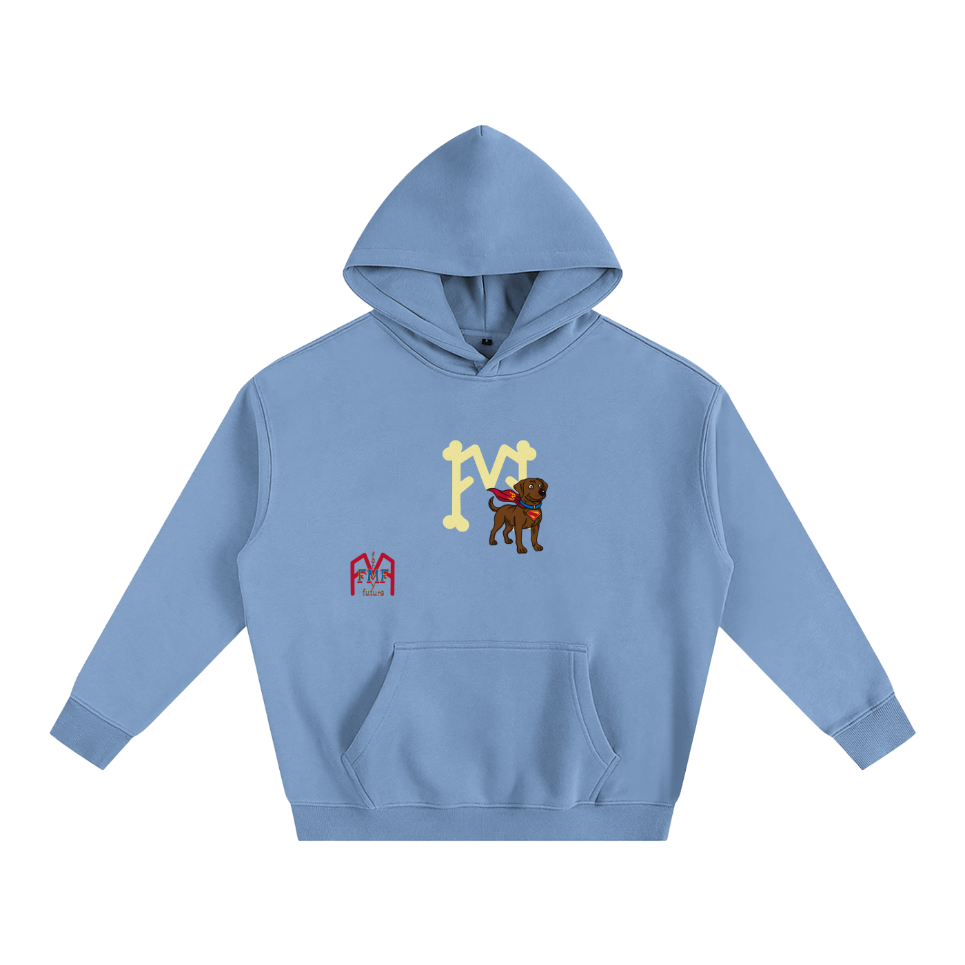 “Super Dog” Oversize Fleeced Hoodie