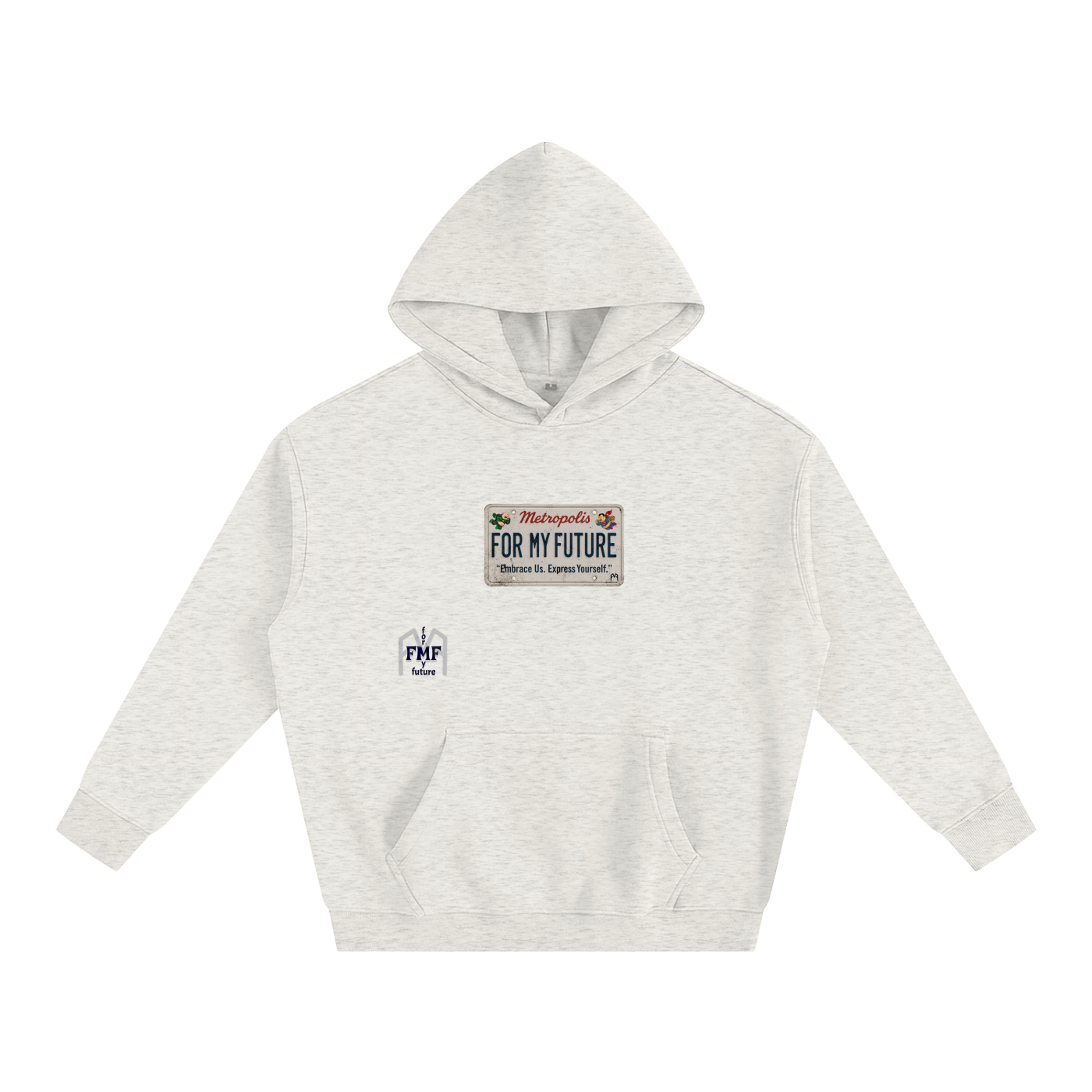 “License Plate” Oversize Fleeced Hoodie