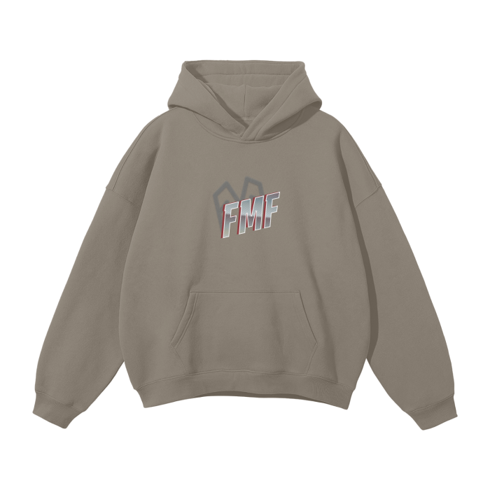 “FMF Shadows” (Silver) Oversized Fleece Hoodie