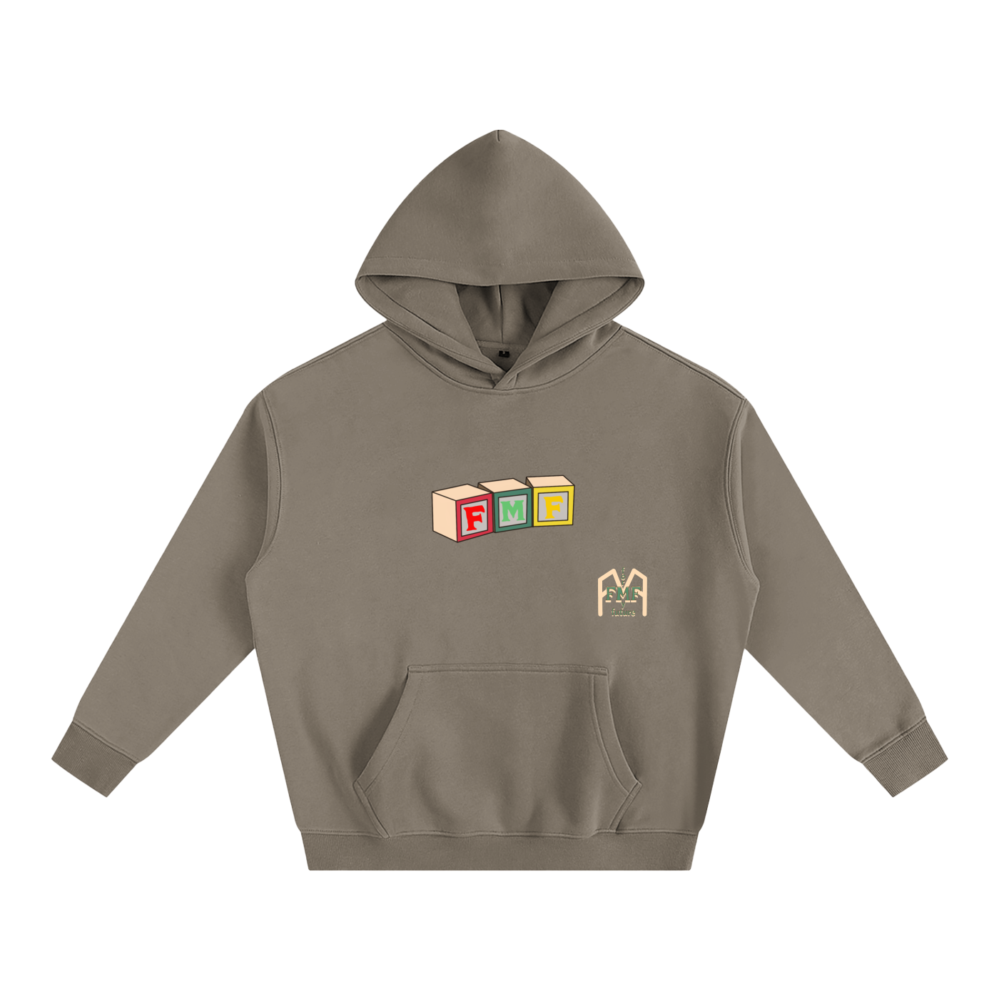 “Building Blocks #2” Oversize Fleeced Hoodie