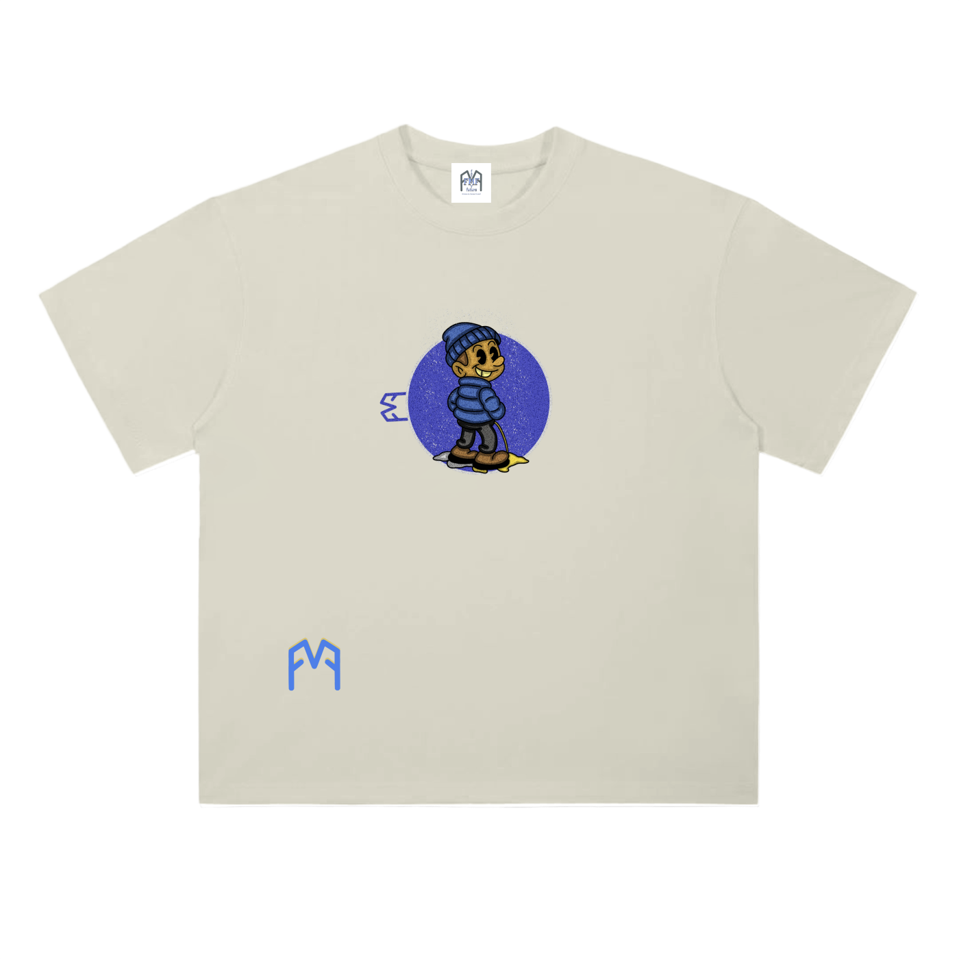 “Coloured Snow” Drop Shoulder T-Shirt