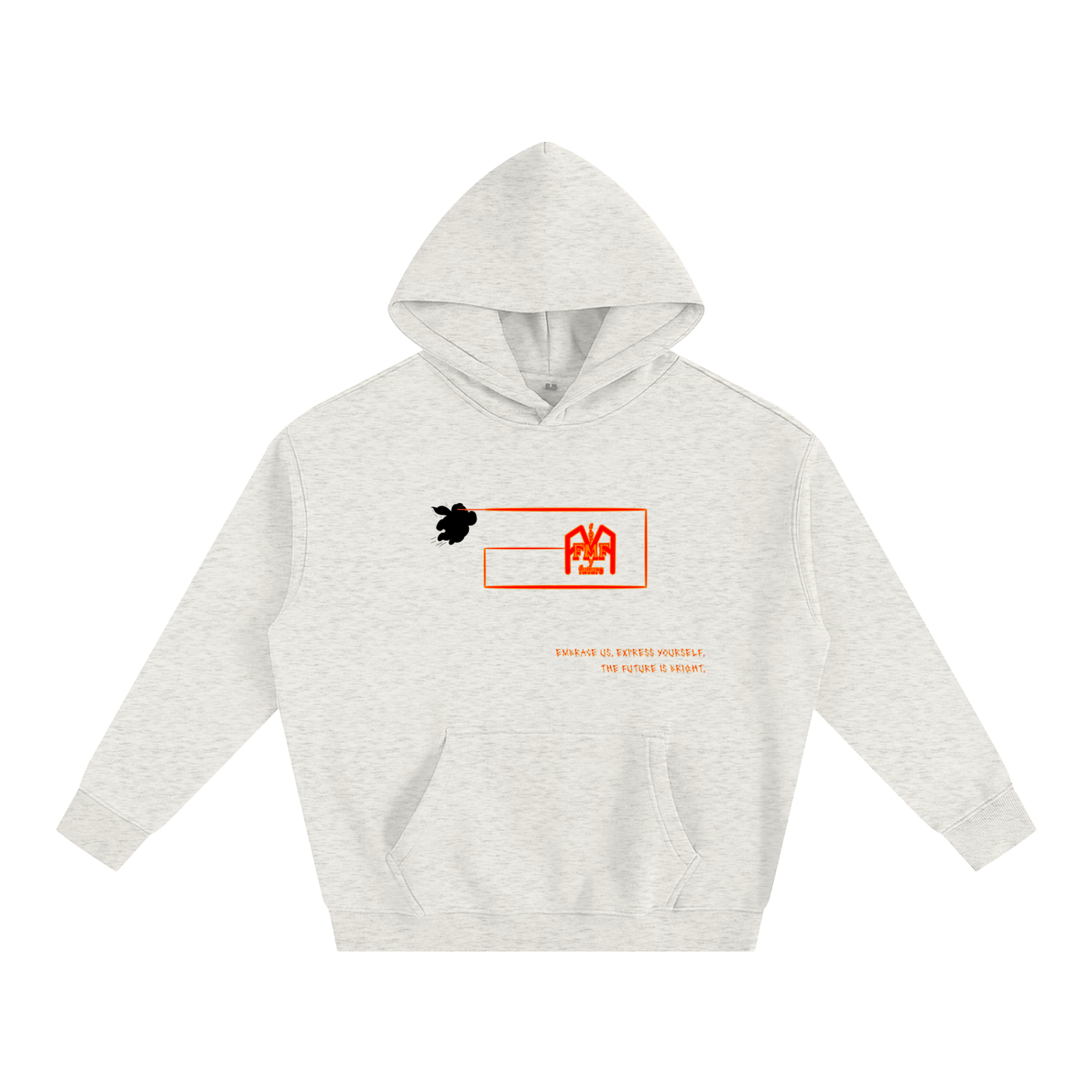 “The Future Is Bright” Oversize Fleeced Hoodie