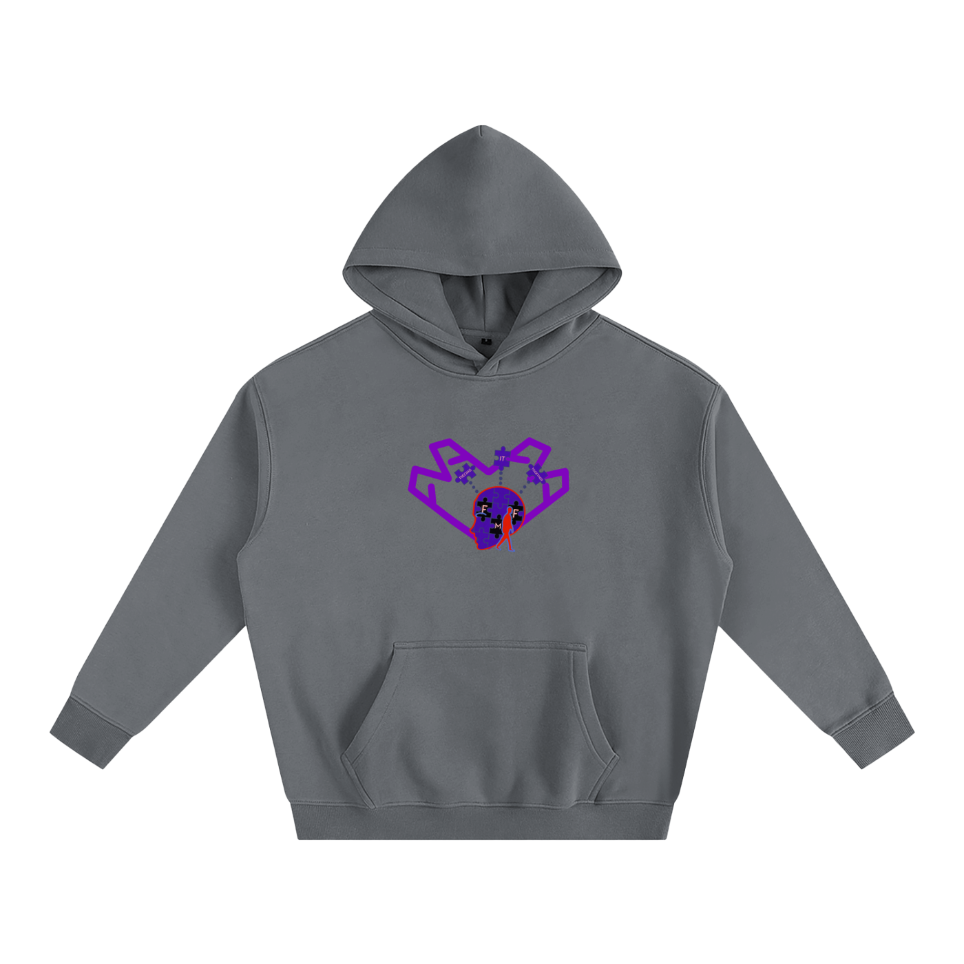 “Purple Heart” Oversize Hoodie