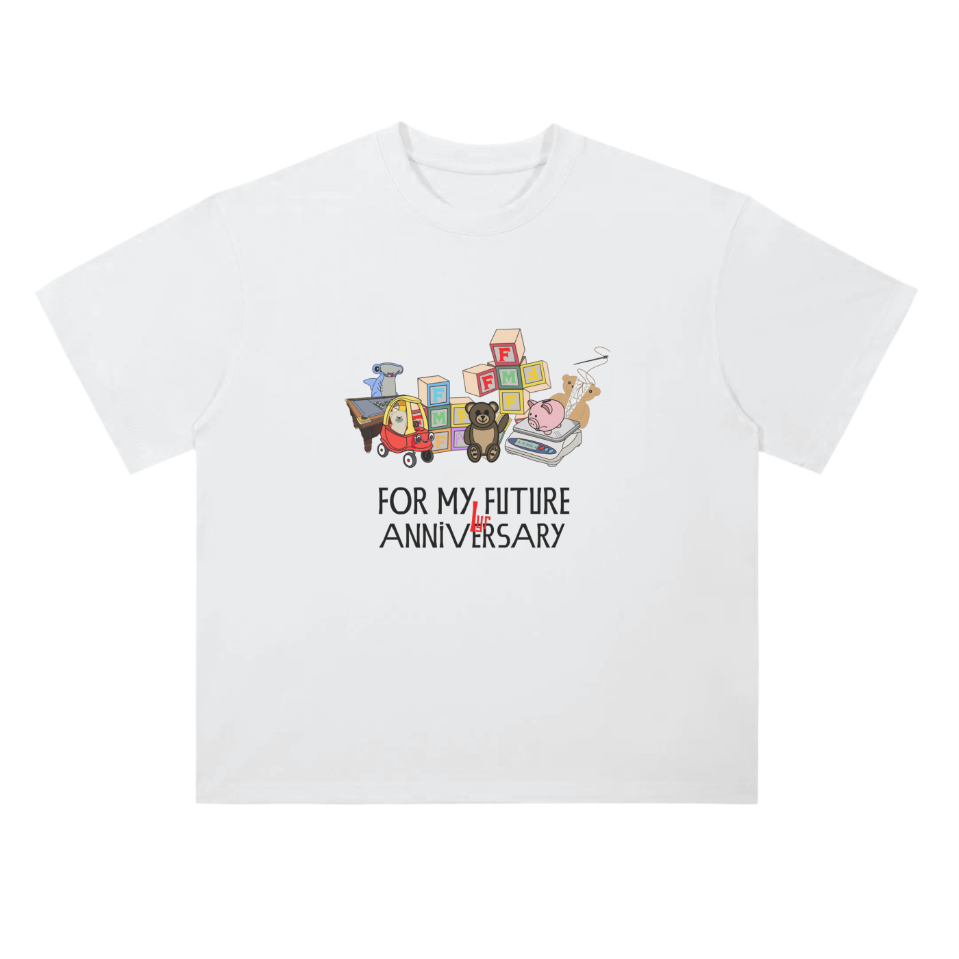 “Yr 1” (Red) Drop Shoulder T-Shirt