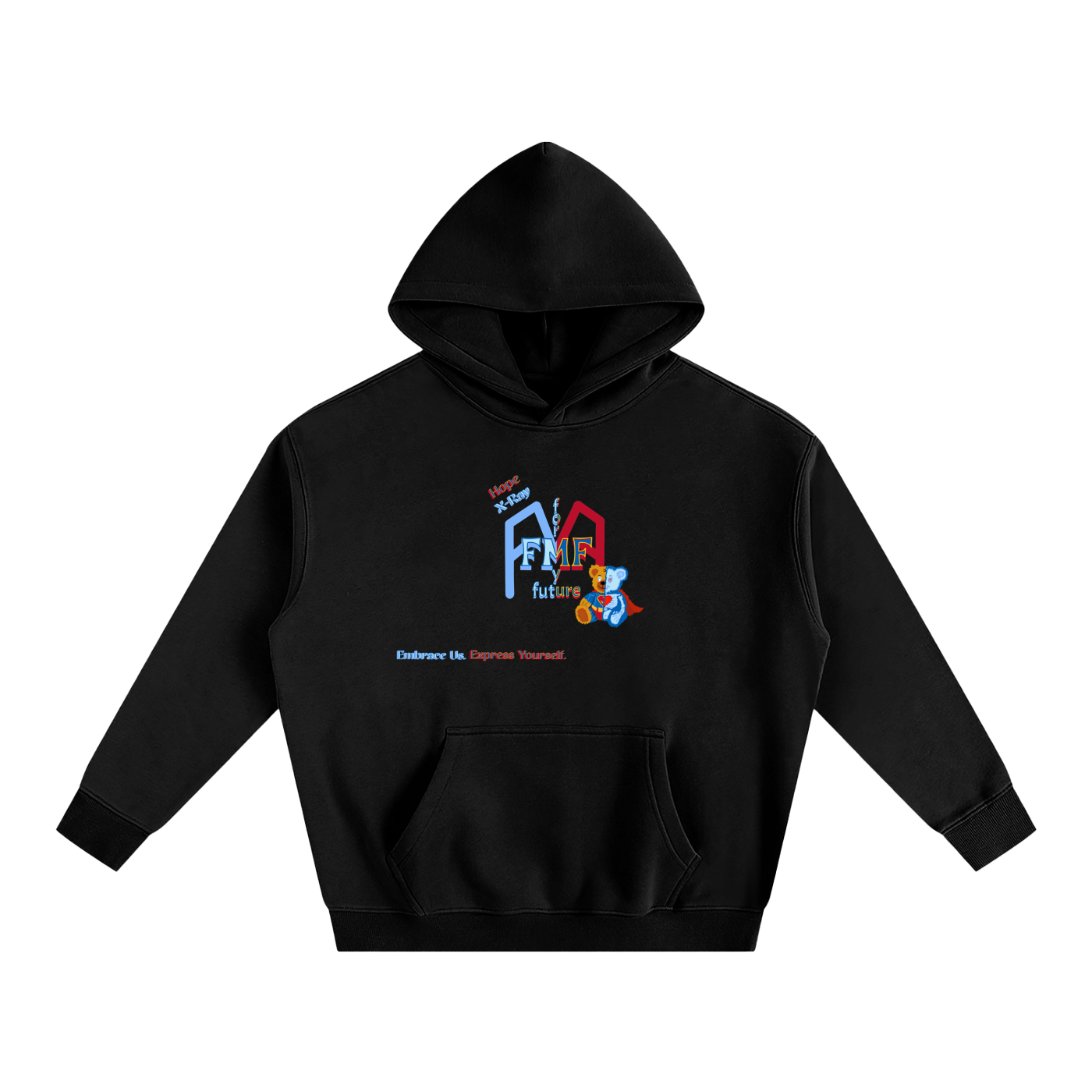 “Super Teddy” (X-Ray) Oversize Fleeced Hoodie