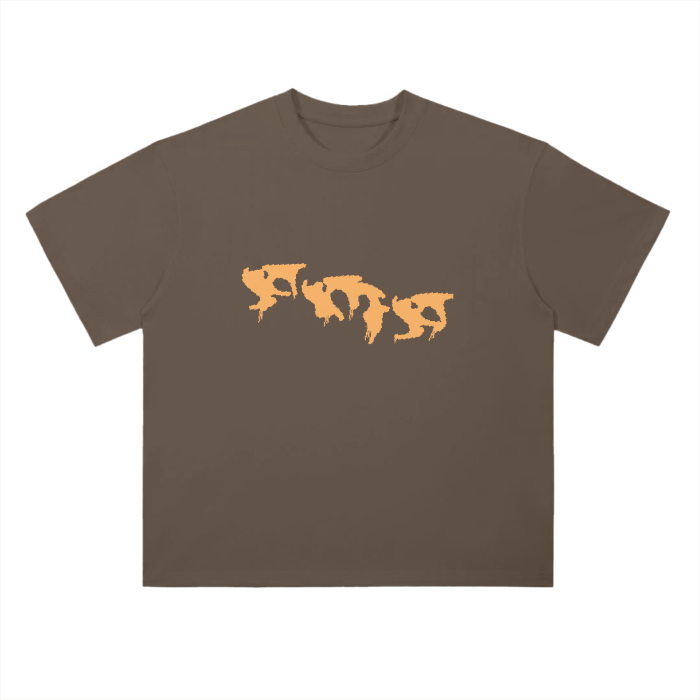 “Graffiti” (Orange) Drop Shoulder T-Shirt