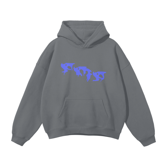 “Graffiti” (Blue) Oversized Hoodie