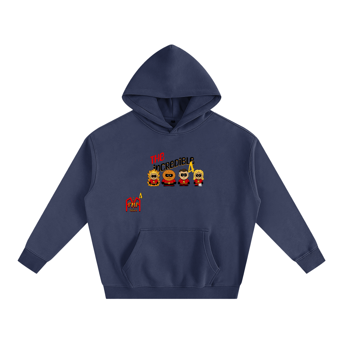 “The Incredible 4” Oversize Fleeced Hoodie