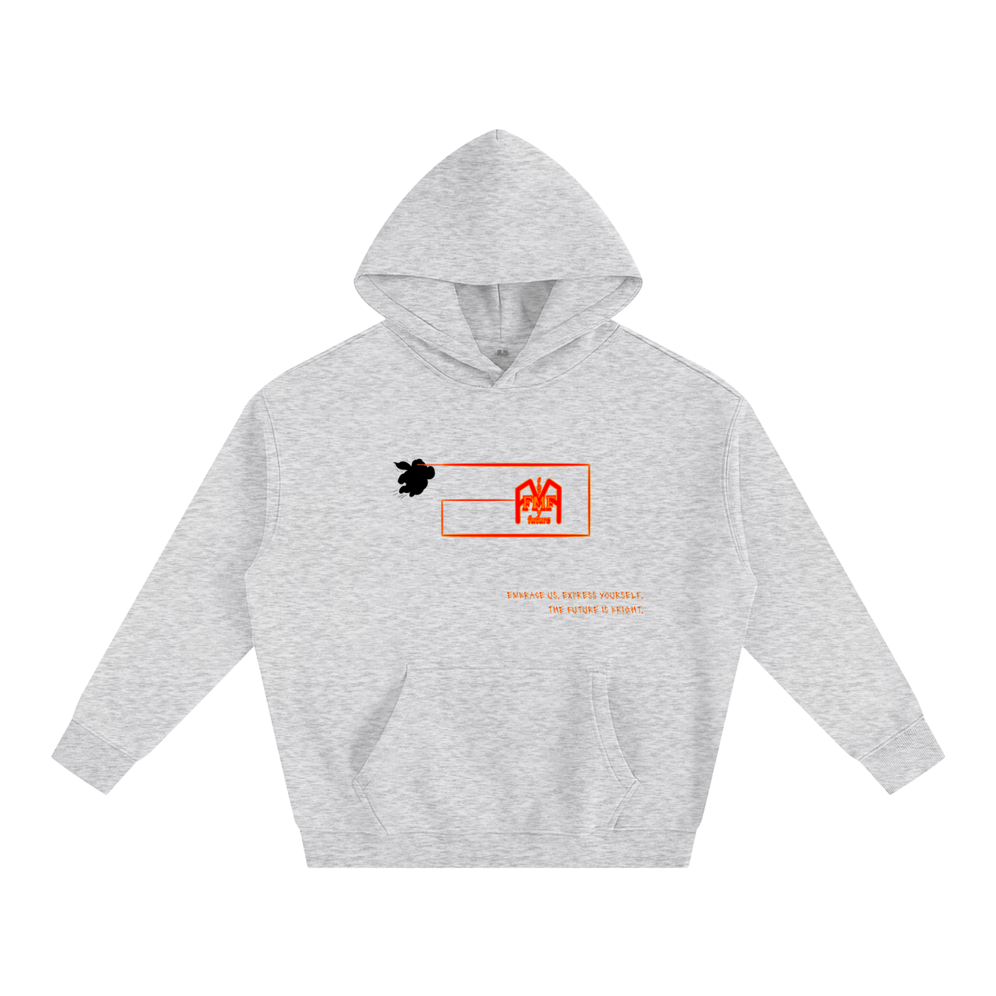“The Future Is Bright” Oversize Fleeced Hoodie