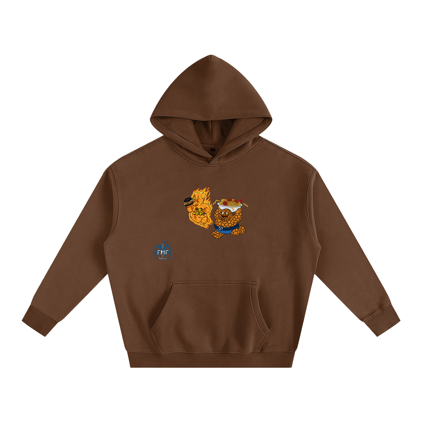 “Hungry Duo” Oversize Fleeced Hoodie