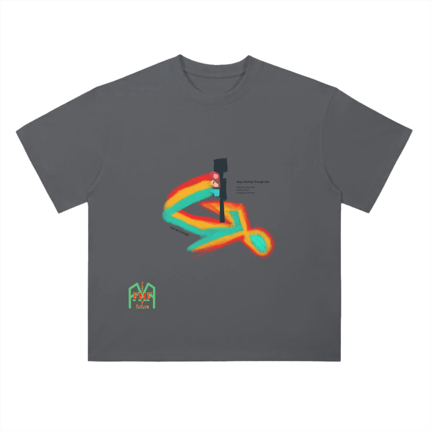 “Stop, Starting” Drop Shoulder T-Shirt