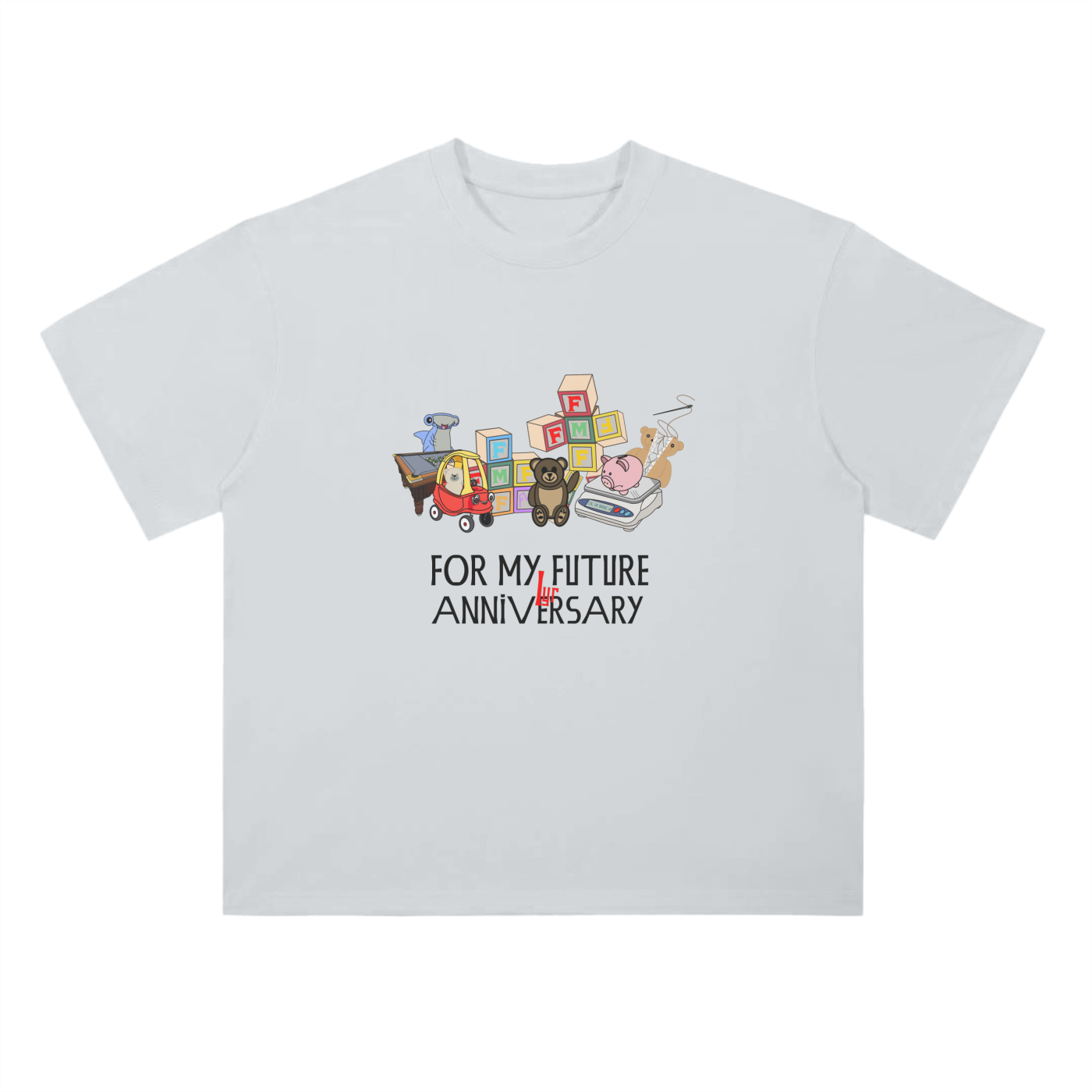 “Yr 1” (Red) Drop Shoulder T-Shirt