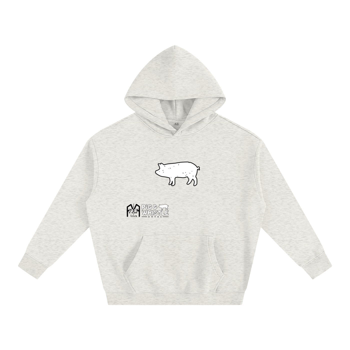 “Piggy” (Inverted) Oversize Fleeced Hoodie