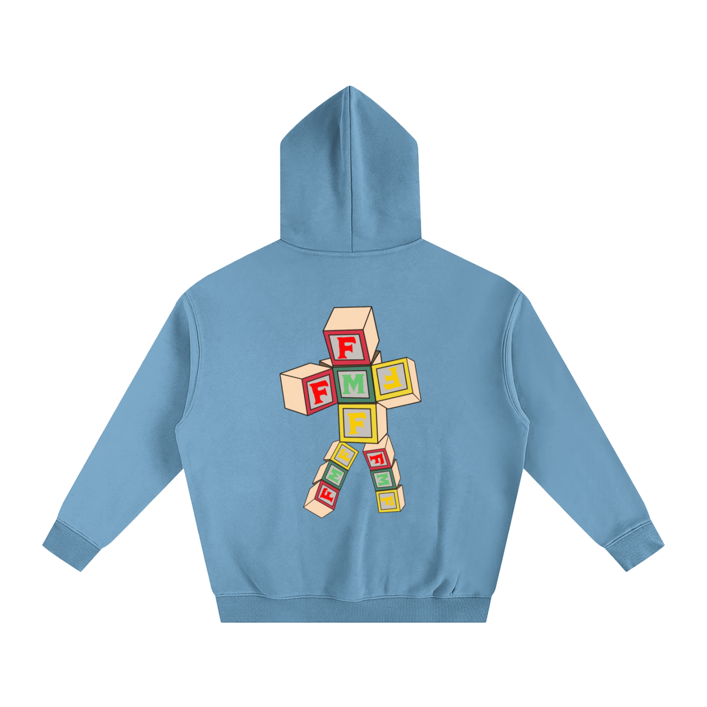 “Building Blocks #2” Oversize Fleeced Hoodie