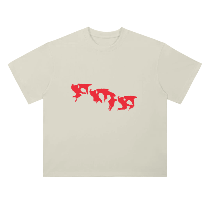 “Graffiti” (Red) Drop Shoulder T-Shirt