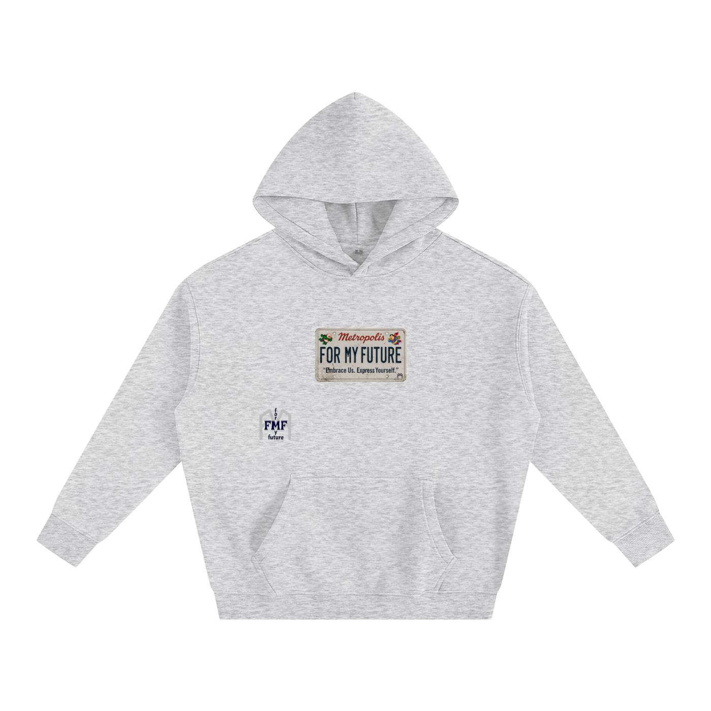 “License Plate” Oversize Fleeced Hoodie