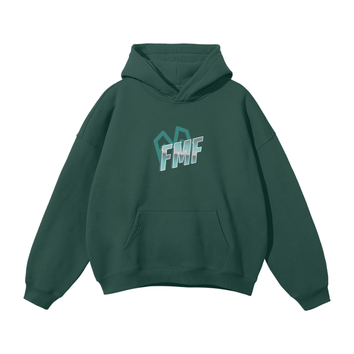 “FMF Shadows” (Blue) Oversized Fleece Hoodie