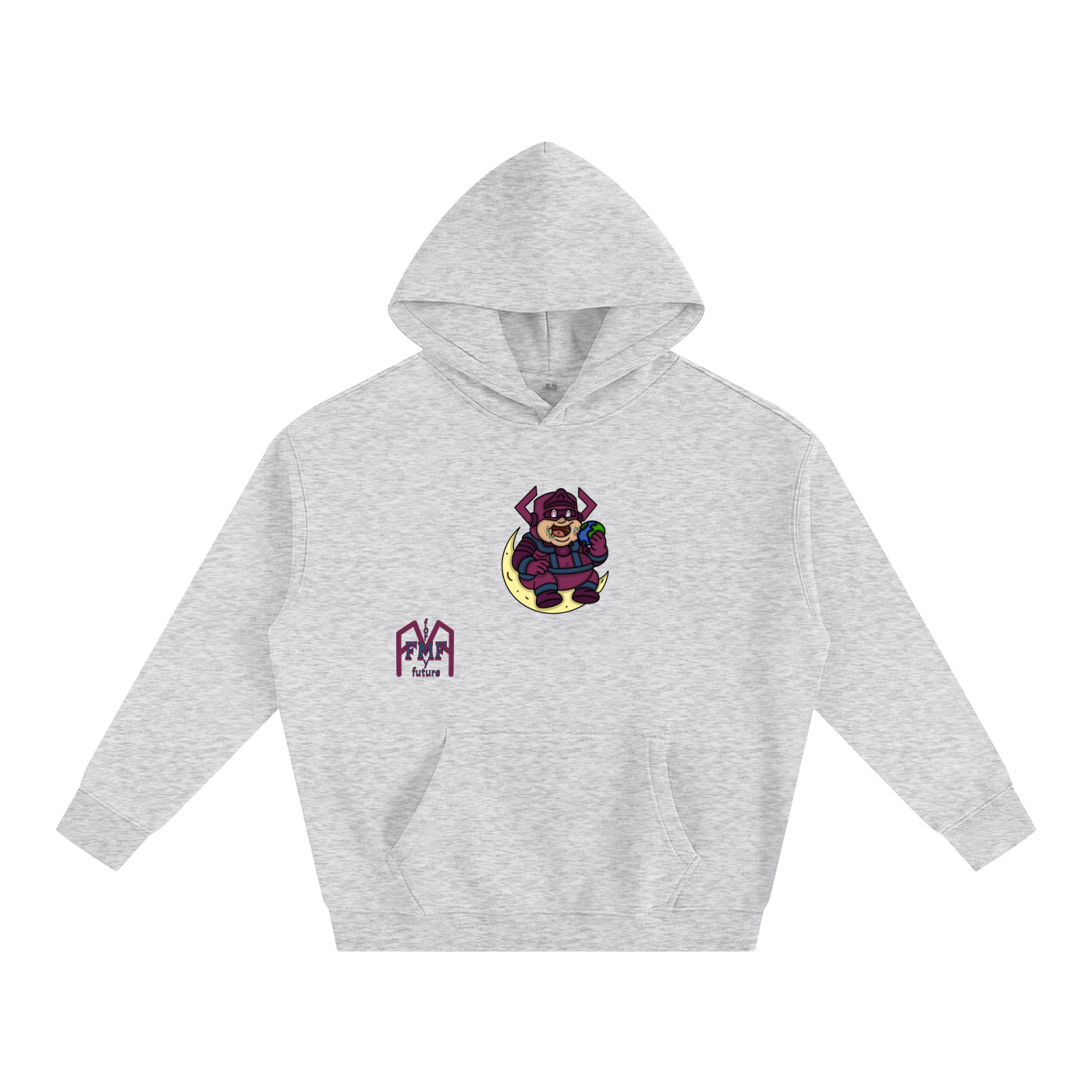 “Devouring Worlds” Oversize Fleeced Hoodie