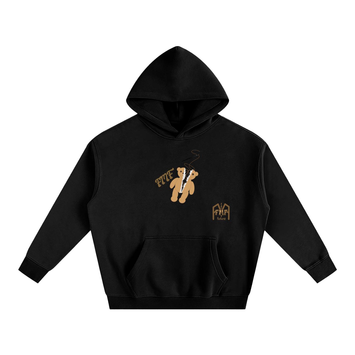 “Torn Teddy” Oversize Fleeced Hoodie