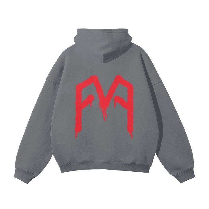 “Graffiti” (Red) Oversized Hoodie